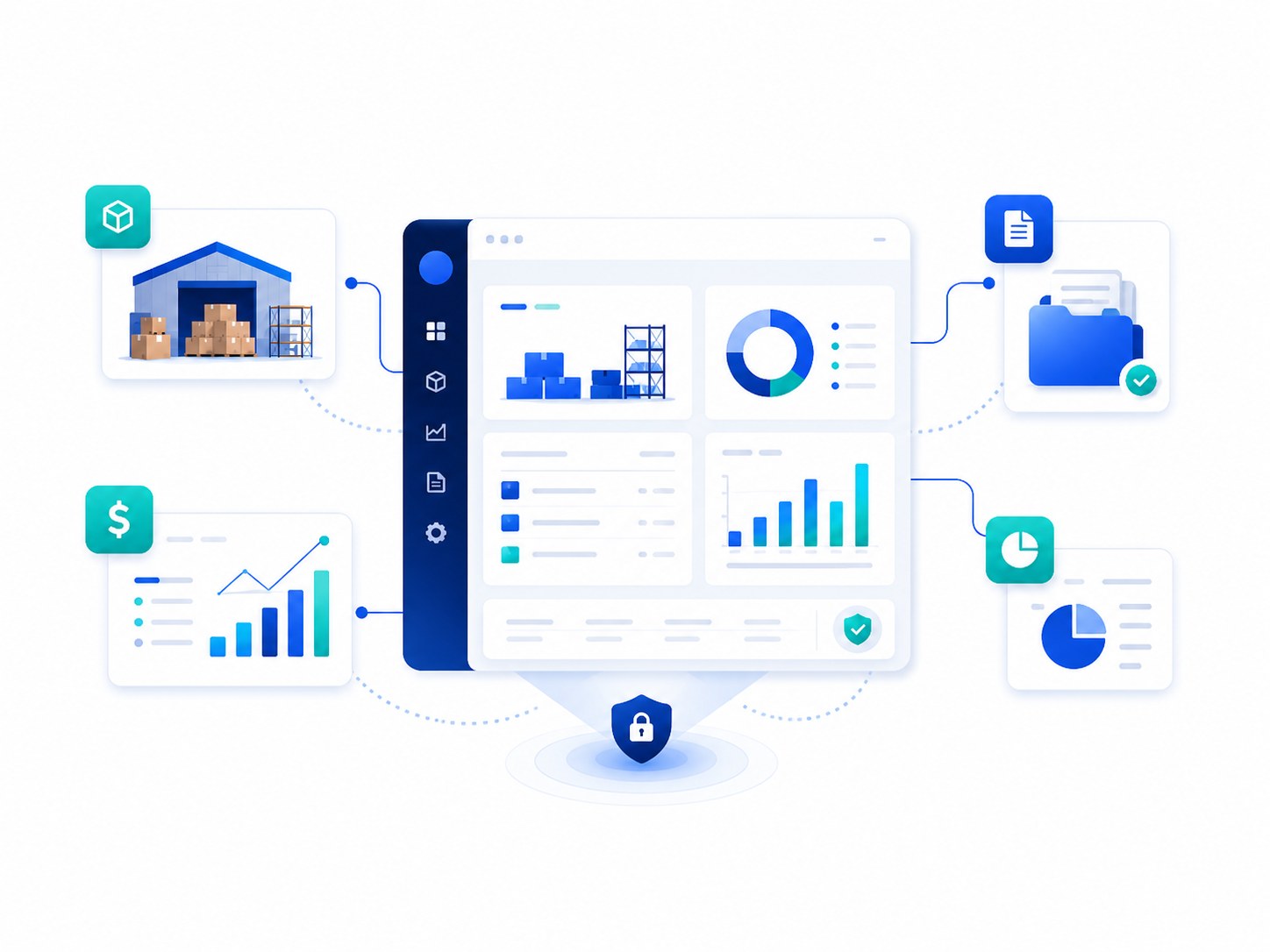 Inventra platform dashboard and connected ERP capabilities